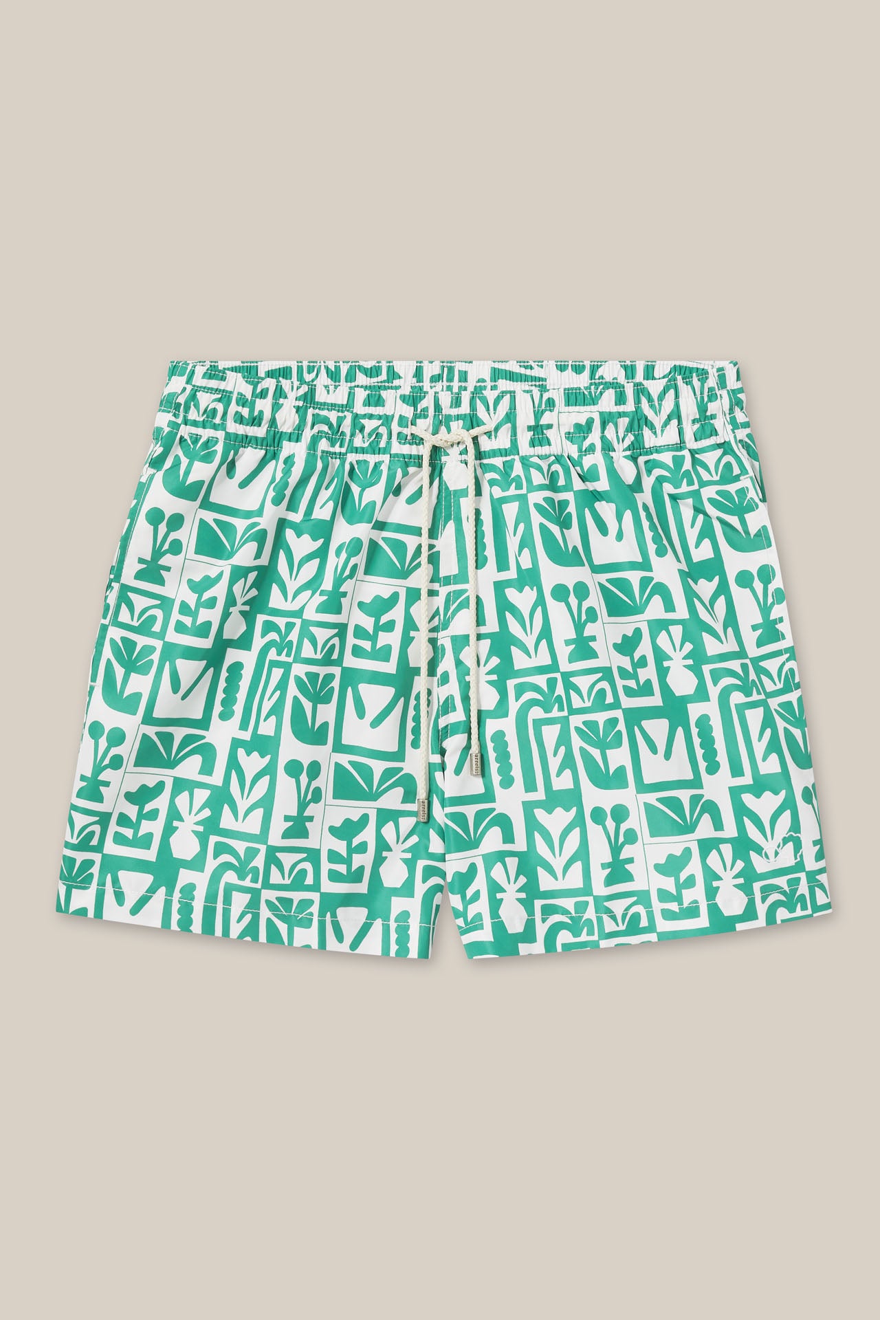 Swim Shorts Green Blooming