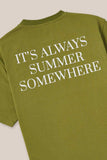 Tee Khaki It's Always Summer Somewhere -  tee-khaki-its-always-summer-somewhere -Arrels Barcelona