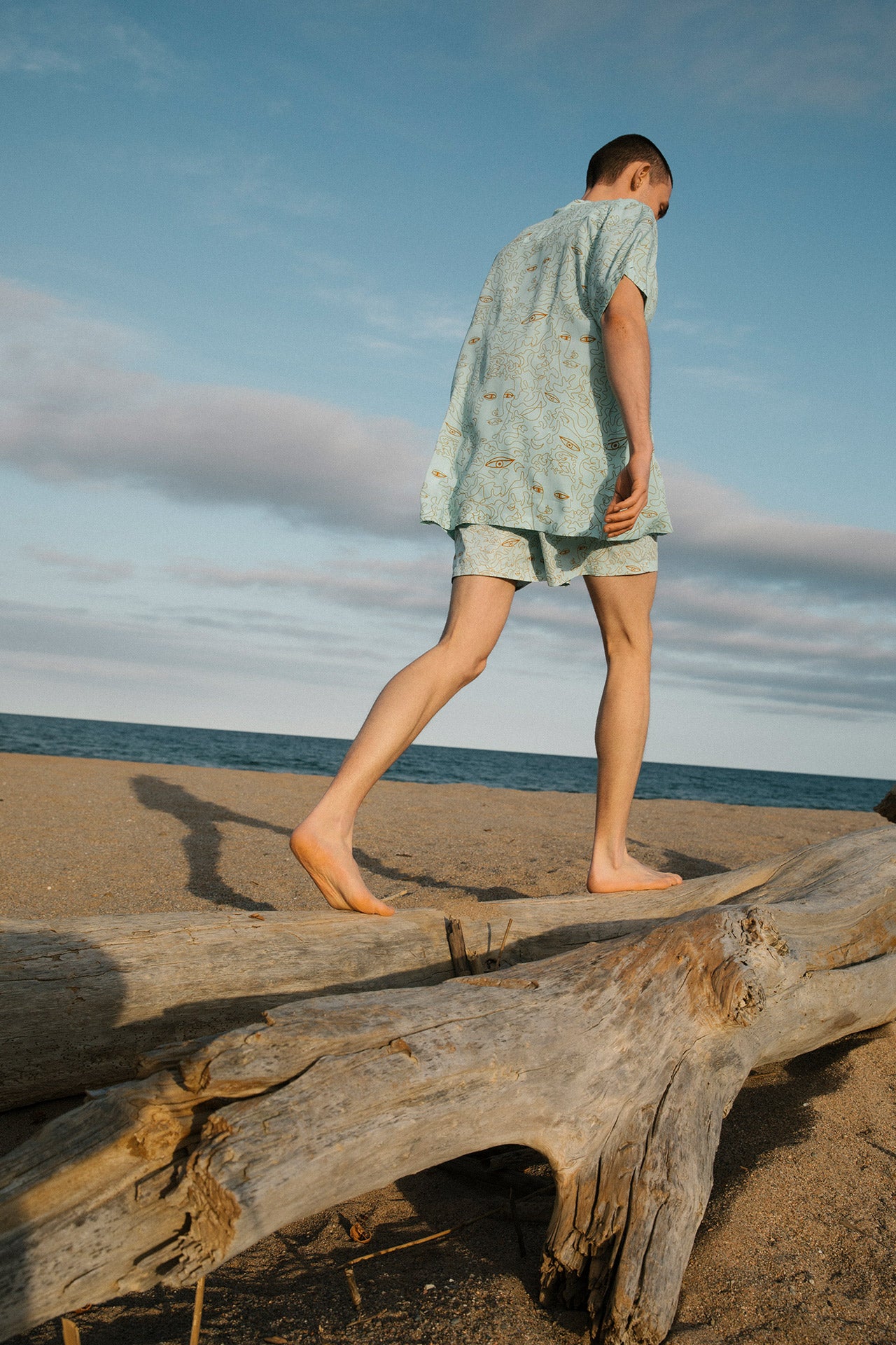 Swim Shorts Light Blue Summer Spirits | Arrels Barcelona