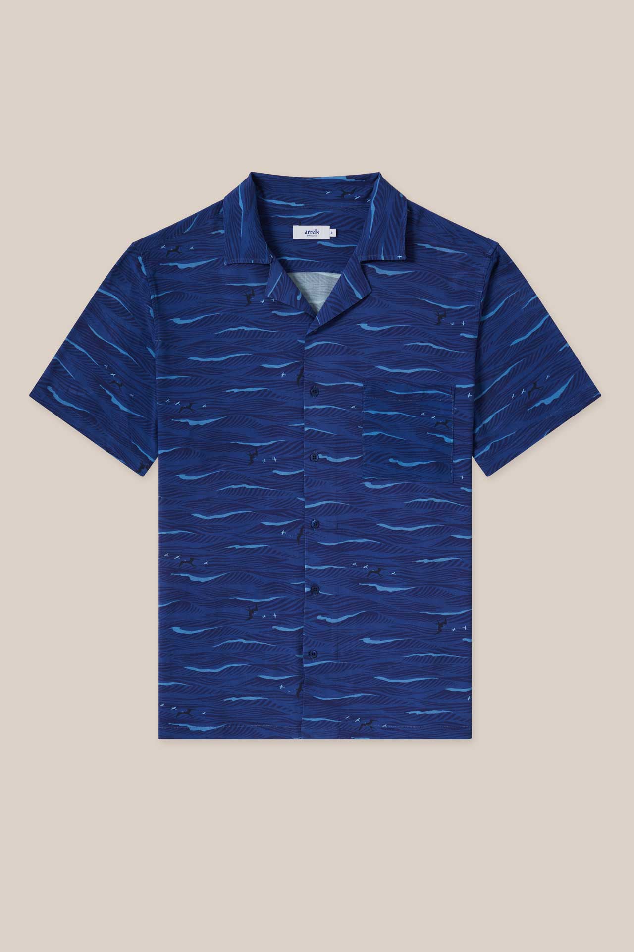Shirt Blue Flying Fish -  shirt-blue-flying-fish-x-kikuo-johnson -Arrels Barcelona