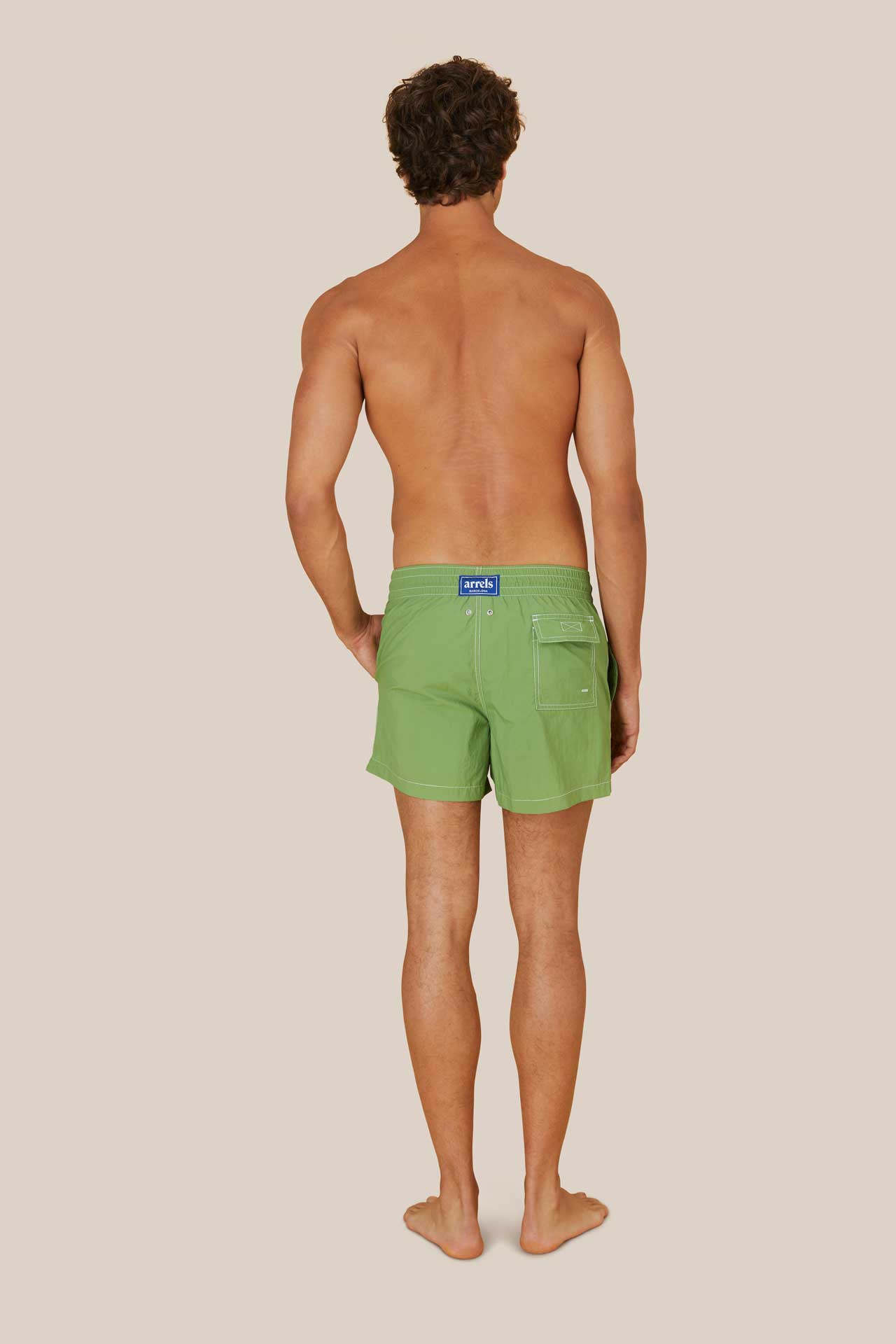 Swim Shorts Green -  swim-shorts-khaki -Arrels Barcelona