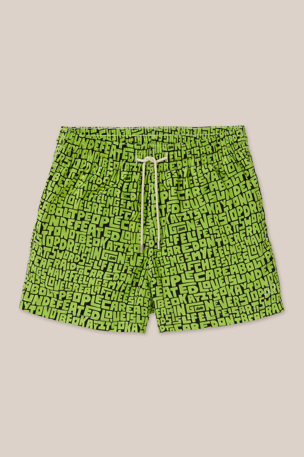 Swim Shorts Lime Never Stop Dreaming
