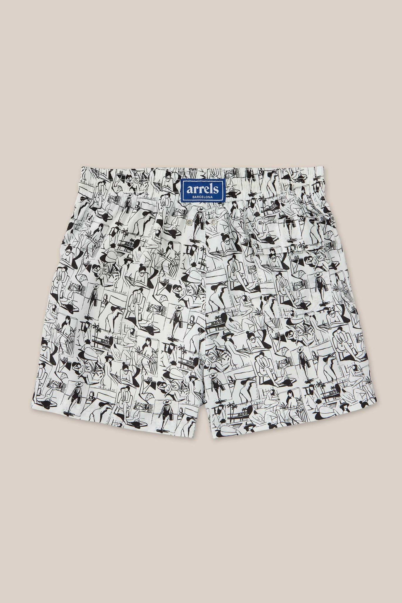 Swim Shorts White Vacances -  swim-shorts-white-vacances-x-quentin-monge -Arrels Barcelona